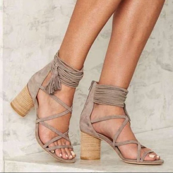 Jeffrey Campbell Shoes - 💲JEFFREY CAMPBELL Despina Suede Heels 8.5 Tassels